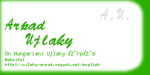 arpad ujlaky business card